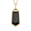 gold vermeil fancy cut onyx necklace