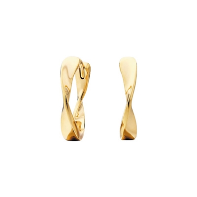 gold vermeil twisted hoop earrings
