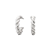 sterling silver rope hoop earrings