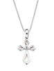 diva diamondsvsterling silver & diamond cross necklace