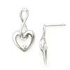 diva diamond sterling silver & diamond infinity heart earrings