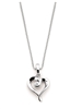 diva diamonds sterling silver & diamond heart necklace