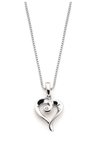 diva diamonds sterling silver & diamond heart necklace