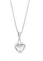 diva diamonds sterling silver & diamond infinity heart necklace