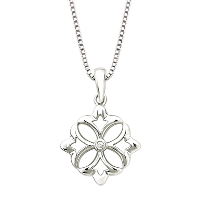 diva diamonds sterling silver & diamond snowflake necklace