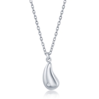 sterling silver diamond teardrop necklace