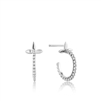 Ania Haie modern minimalism modern beaded silver hoop earrings