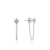 Ania Haie silver modern minimalism modern chain stud earrings