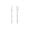 Ania Haie chain reaction silver cable link drop earrings