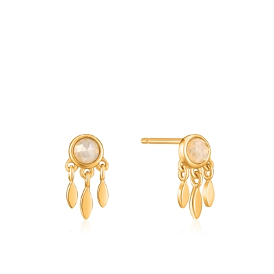 Ania Haie gold midnight fever midnight fringe stud earrings