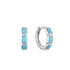 Ania Haie into the blue silver turquoise huge hoop earrings