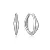 Ania Haie making waves wave huggie silver hoop earrings