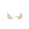 Ania Haie gold triangular cubic zirconia pave stud earrings