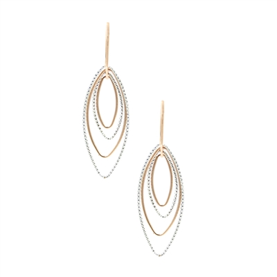 Frederic Duclos sterling silver & rose gold plated Barbara Earrings