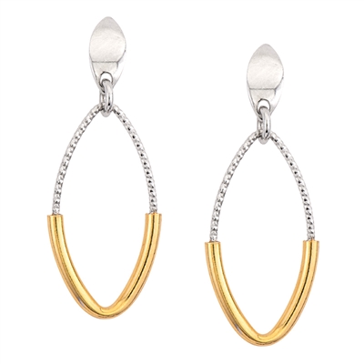 Frederic Duclos sterling silver & gold plated polly earrings
