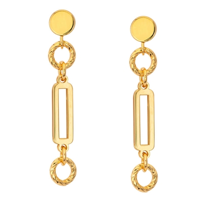 Frederic Duclos sterling silver & gold plated olina earrings