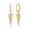 frederic duclos sterling silver & yellow gold plated triangle drop earrings