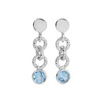 frederic duclos sterling silver blue topaz drop earrings
