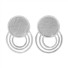 Frederic duclos sterling silver circle echo earrings