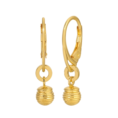 frederic duclos sterling silver & yellow gold plated fantasy ball earrings