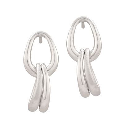 Frederic Duclos Sterling Silver link earrings