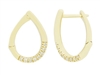 14k yellow gold diamond hoop earrings