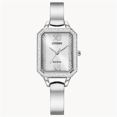 ladies eco drive citizen silhouette crystal watch