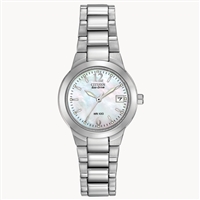 ladies eco drive citizen chandler mother of pearl dial watch