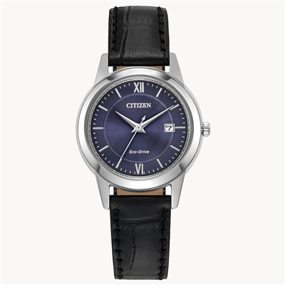 ladies citizen eco drive classic blue dial