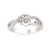 14k white gold semi mount diamond engagement ring