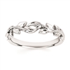 14k white gold vine leaf band