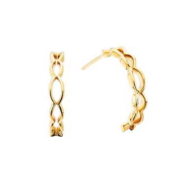 10k yellow gold open hoop earrings