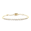 14k yellow gold scattered diamond constellation bracelet