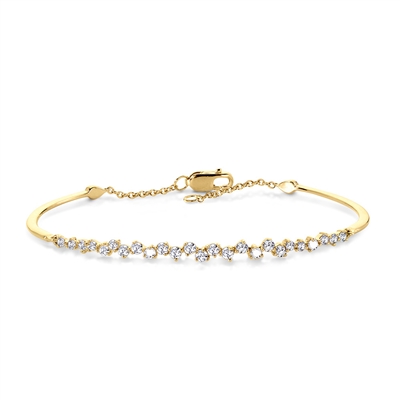 14k yellow gold scattered diamond constellation bracelet
