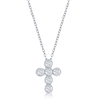 sterling silver cz cross necklace