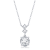 sterling silver & cz cubic zirconia necklace