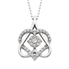 10k white gold & diamond embraceable you heart necklace