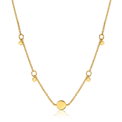 Ania Haie geometry class gold drop discs necklace