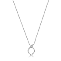 Ania Haie sterling silver forget me knot silver knot necklace