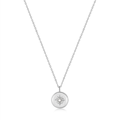 Anai Haie rising star silver mother of pearl sun necklace