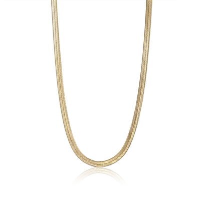 Ania Haie link up gold flat snake chain necklace