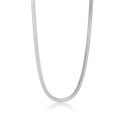 Ania Haie link up silver flat snake chain necklace