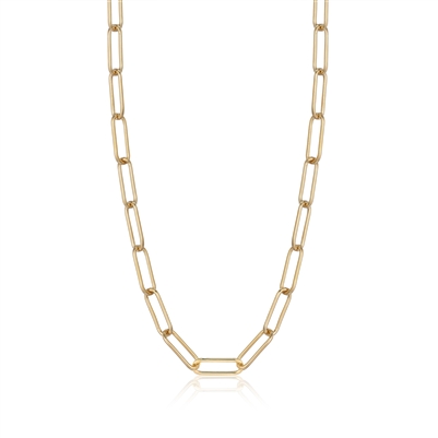 Ania Haie link up gold paperclip chunky chain necklace