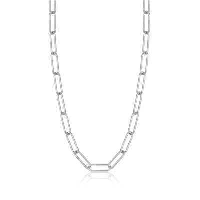 Ania Haie link up silver paperclip chunky chain necklace