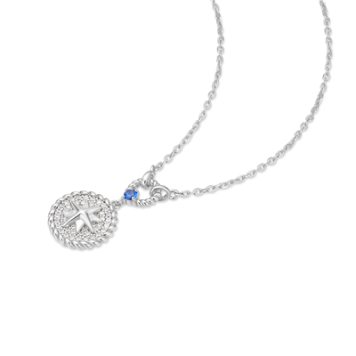 Ania Haie chill voyager silver eight-pointed star signet necklace