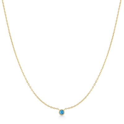 Ania Haie ripple joy gold bezel set lab created turquoise station necklace