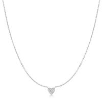 Ania Haie starlit drops silver pave heart cz necklace