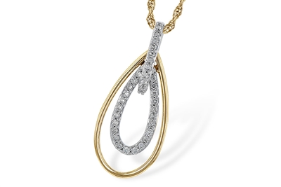 14k yellow & white gold two tone diamond fashion necklace