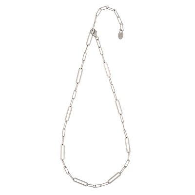 Frederic duclos sterling silver elegant rectangle necklace