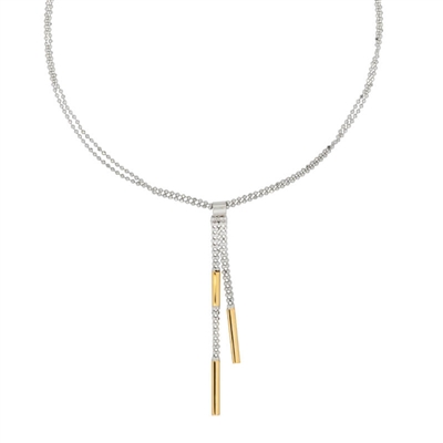 Frederic Duclos sterling silver & gold plated enid necklace